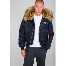 Alpha Industries Fliegerjacke 45P Hooded Custom dunkelblau Herren